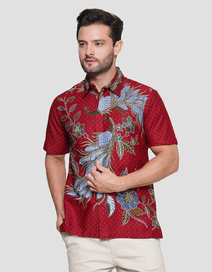 Arjuna Weda Hem Body Fit Cendrawasih Kemeja Batik Pria