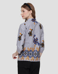 Arjuna Weda Regular Fit Batik Singket Raster Blouse for Women