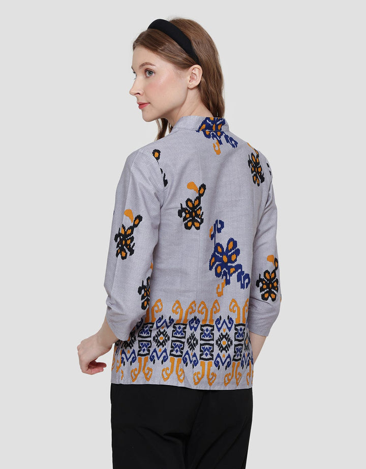 Arjuna Weda Regular Fit Batik Singket Raster Blouse for Women
