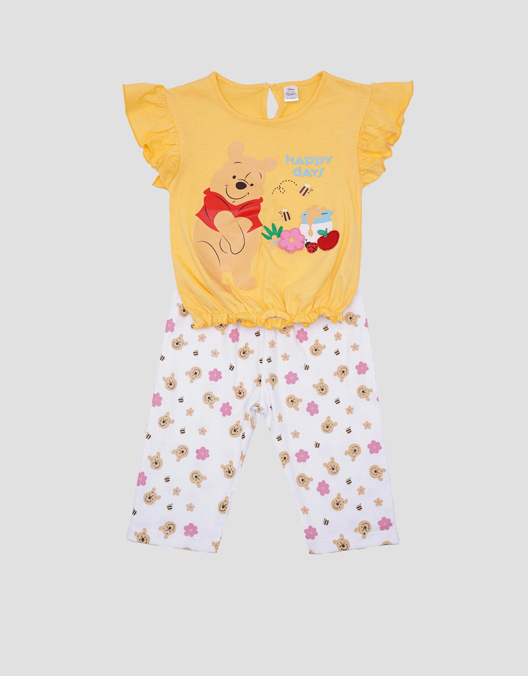 Disney Pooh Happy Day Pakaian Set Anak Perempuan