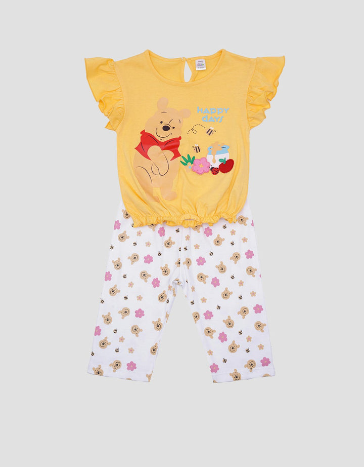 Disney Pooh Happy Day Pakaian Set Anak Perempuan
