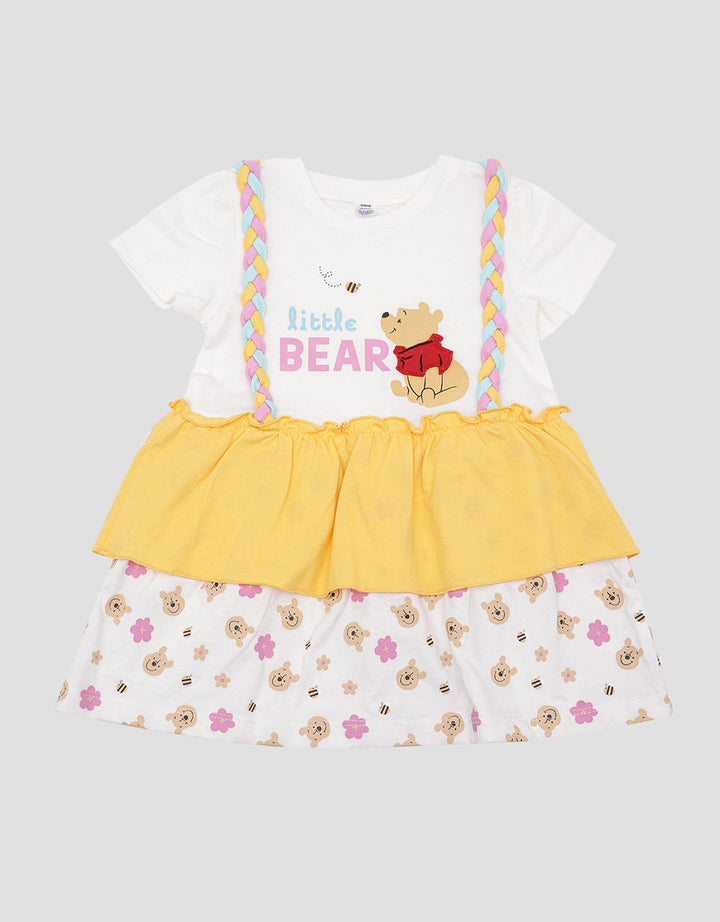 Disney Tali Kepang Pooh Midi Dress Anak Perempuan