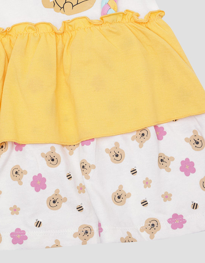 Disney Tali Kepang Pooh Midi Dress Anak Perempuan
