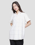 Nevada Check Big Box Women's Short Sleeve Tunic