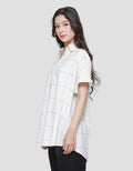 Nevada Check Big Box Women's Short Sleeve Tunic