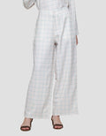 Nevada Woven Check Small Square Poly Women's Long Pants