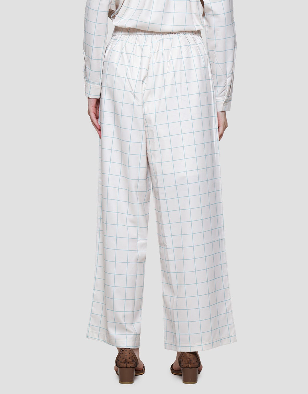 Nevada Woven Check Small Square Poly Women's Long Pants