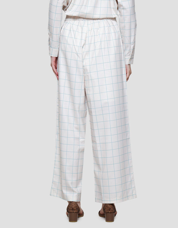 Nevada Woven Check Small Square Poly Women's Long Pants