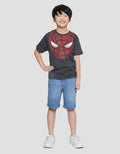 Marvel Spiderman Face Wording Boys T-Shirt
