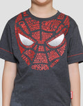 Marvel Spiderman Face Wording Boys T-Shirt