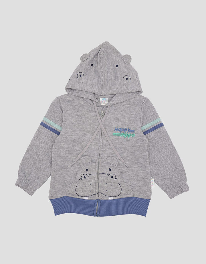 Pipiniko Hippo Graphic Jaket Anak Laki-laki