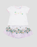 Pipiniko Flower 2 Pcs Skort Girls Clothes Set