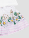 Pipiniko Flower 2 Pcs Skort Girls Clothes Set