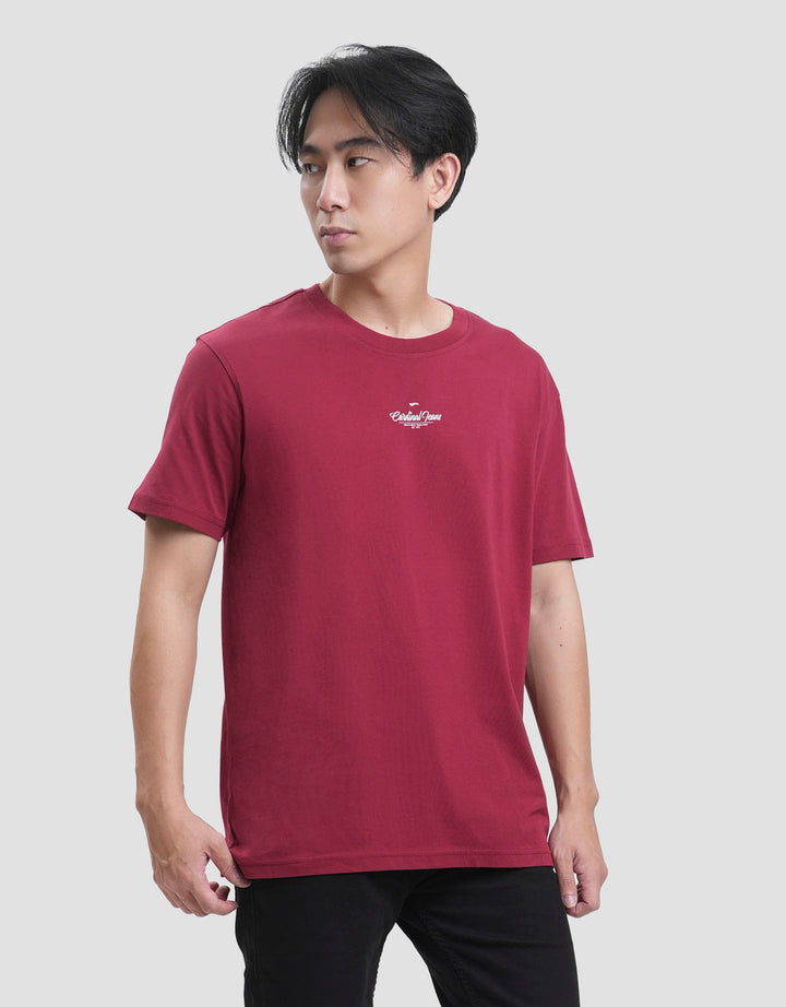 Cardinal Jeans Wording Brand Kaos Lengan Pendek Pria