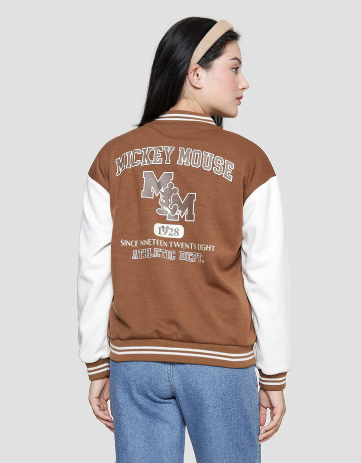 Disney Print Mickey Mouse Women's Varsity Jacket