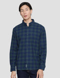 Triple Plaid Look Nvg Kemeja Flanel Slim Fit Pria