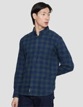 Triple Plaid Look Nvg Kemeja Flanel Slim Fit Pria