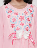 Donita Floral Embro Dress Muslim Anak Perempuan