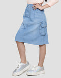 Little M Midski3 Woven Cargo With Stopper Rok Midi Anak Perempuan