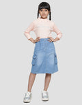 Little M Midski3 Woven Cargo With Stopper Rok Midi Anak Perempuan