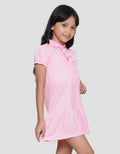Little M Unicorn Embroidery Midi Dress Collared Girls