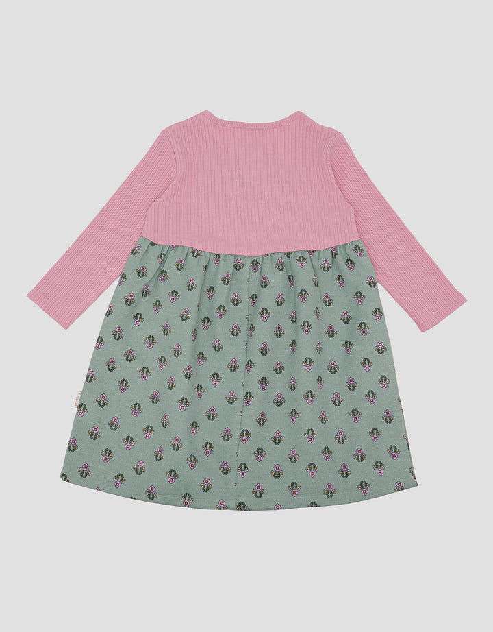 Little M Corduray Print Midi Dress Vest for Girls