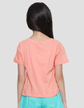 Little M Mommys Mini Print Kaos Lengan Pendek Anak Perempuan