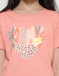 Little M Mommys Mini Print Kaos Lengan Pendek Anak Perempuan