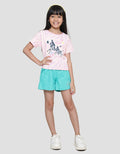 Little M Full Print Zebra Kaos Lengan Pendek Anak Perempuan