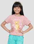 Little M Tiger Pattern Kaos Anak Perempuan