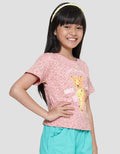 Little M Tiger Pattern Kaos Anak Perempuan