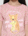 Little M Tiger Pattern Kaos Anak Perempuan