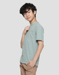Nevada Henley Textured With Pocket Kaos Lengan Pendek Anak Laki-Laki