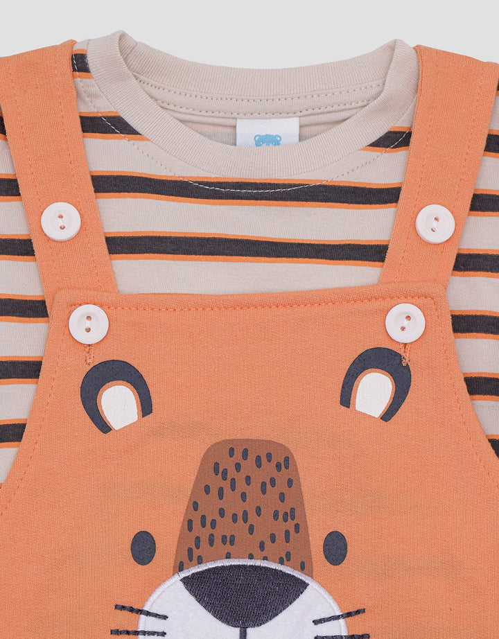 Pipiniko Tiger Print Overall Anak Laki-laki