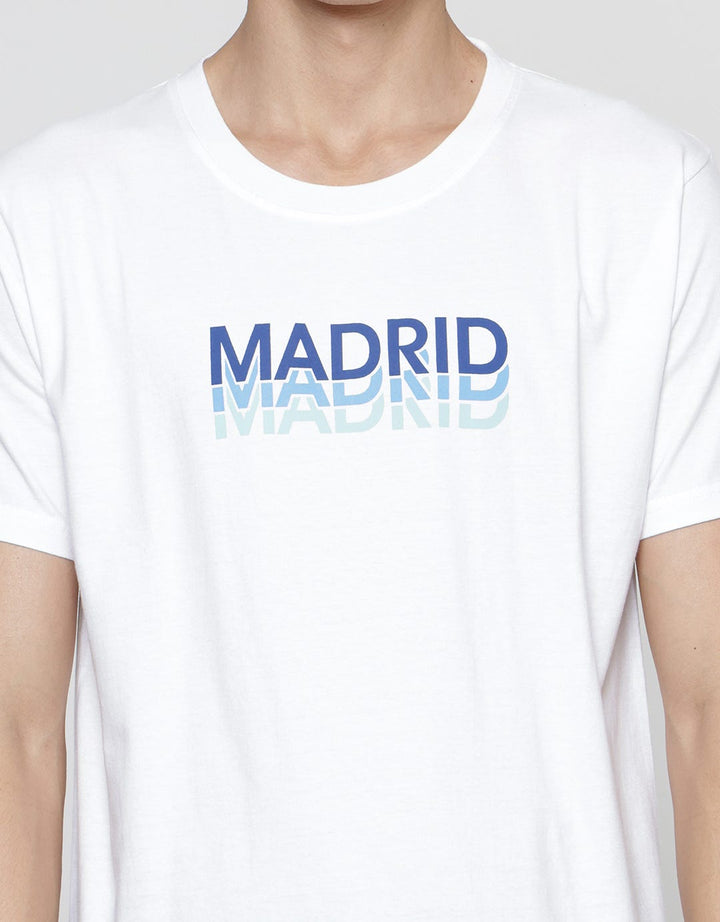 T Zone Big Size Print Theme City Madrid Men's Short Sleeve T-Shirt