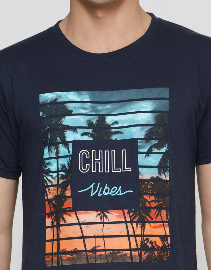 T Zone Theme Summer - Chill Vibes Kaos Lengan Pendek Pria