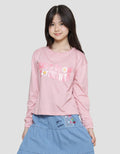 Nevada Lets Grow Together Embro Flowers Girls Long Sleeve T-Shirt