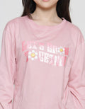 Nevada Lets Grow Together Embro Flowers Girls Long Sleeve T-Shirt