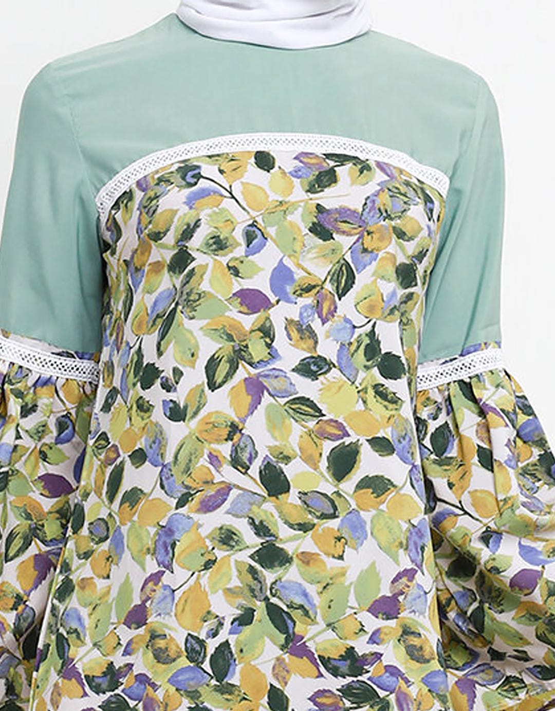 Adikusuma Regular Fit Leaf Painting Women's Dress