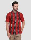 Arjuna Weda Hem Body Fit Songket Men's Batik Shirt