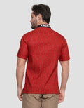 Arjuna Weda Hem Body Fit Songket Men's Batik Shirt