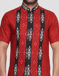 Arjuna Weda Hem Body Fit Songket Men's Batik Shirt