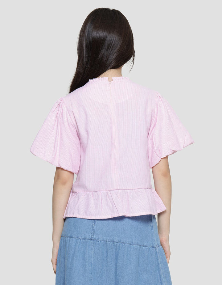 Aero Knit Aplikasi Unicorn Kemeja Lengan Pendek Anak Perempuan