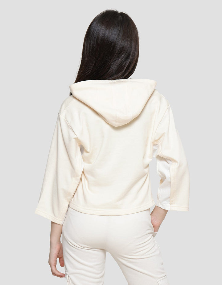 Aero Crop Hoody Woven Sweater Anak Perempuan