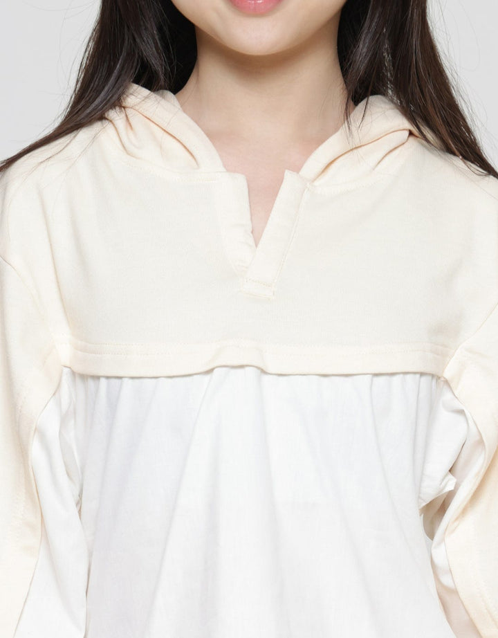 Aero Crop Hoody Woven Sweater Anak Perempuan