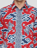 Arjuna Weda Regular Fit Batik Mega Mendung Kupu Kemeja Batik Pria