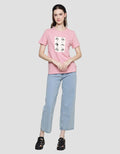 Nevada Anime Eyes Print Kaos Lengan Pendek Wanita