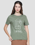 Nevada I Am Busy Print Kaos Wanita