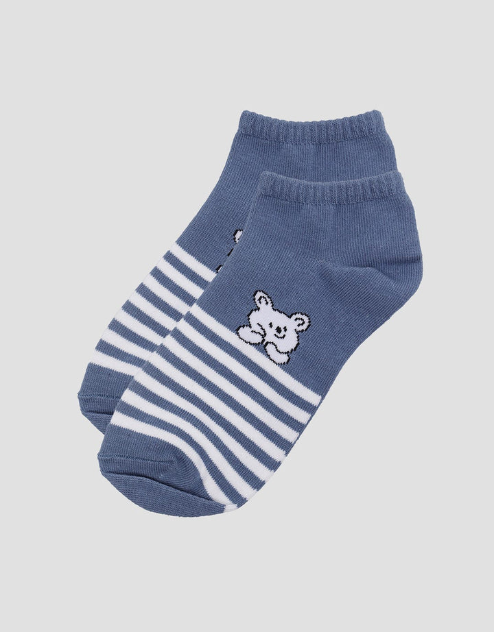 Nevada Bear Stripe Kids Ankle Socks