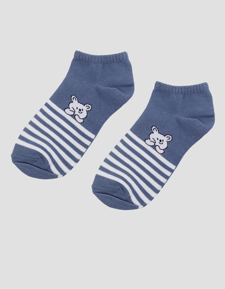 Nevada Bear Stripe Kids Ankle Socks